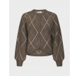 Koteas check knit cardigan - Taupe