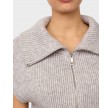 Rowcc Zip Knit Vest - Grey Melange