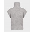 Rowcc Zip Knit Vest - Grey Melange
