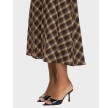 Vilene Check Ankle Skirt - Coffee Bean