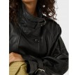 Avic Leather Jacket - Black