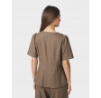 Jules Pinstriped Blouse - Taupe