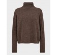Merino knit rollneck - Brown