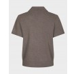 Gia Check Knit Blouse - Dark Taupe