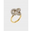 Infinity knot sparkle ring - Gold
