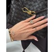 Infinity knot sparkle ring - Gold