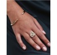 Infinity knot sparkle ring - Gold