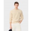 Cable knit wool crew neck - Ecru white