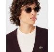 V-neck moss stitch cotton cardigan - Dark burgundy