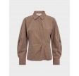 Lyvia asym pin shirt - Walnut