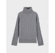 Soft wool cable rollneck - Grey