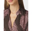 Massima Paisley Drop Blouse - Brown/Evening Rose