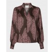 Massima Paisley Drop Blouse - Brown/Evening Rose