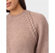 Row braid string knit - Mink