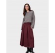 Terry Pleat Skirt - Wine Red
