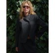 Tiria Slim Pinstripe Blazer - Dark Navy