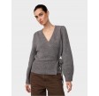 Roger Wrap Cardigan - Grey Melange
