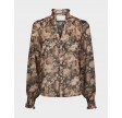 Delsie Vintage Flower Shirt - Black Sand