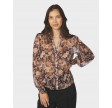 Delsie Vintage Flower Shirt - Black Sand