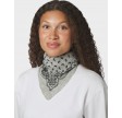 Ariya Paisley Knit Scarf - Grey Melange