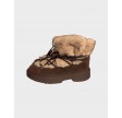 Fur Suede Lace-up Snow Boot - Fondant Brown