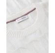 Soft Wool Cable C-neck - Ivory Petal