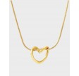 Heart Twist Necklace Long – 18K Gold Plated