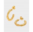 Fia Textured Earrings Small – 18K Gold Plated