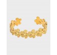 Flora Flower Cuff Bracelet – 18K Gold Plated