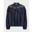 Melin Balloon Lace Shirt - Navy