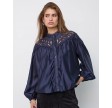 Melin Balloon Lace Shirt - Navy