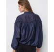 Melin Balloon Lace Shirt - Navy