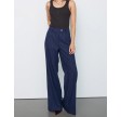 Gabie Pin Wide Pant - Navy