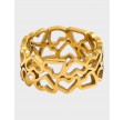 Ria Heart Ring - 18K Gold Plated
