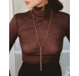 Melted Necklace Y - Gold