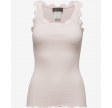 Silk regular top, soft rose