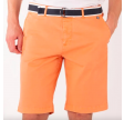 Belted bermuda shorts - soft orange
