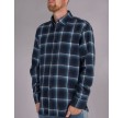 Checked Herringbone shirt - Navy/Blue