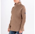 Relaxed Knitted Roll Neck, Camel Brown