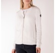 Knit zip short cardigan - white