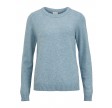 Viril o-neck L/S knit - blue