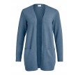 Viril open L/S knit cardigan - captains blue