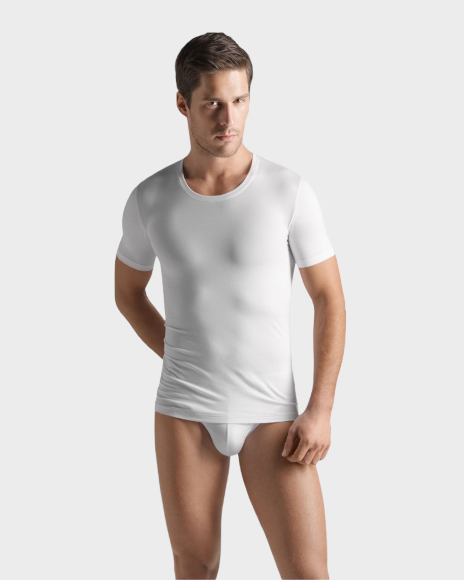 Short Sleeve Shirt Crewneck T-shirt - Cotton Superior, style no. 073088-0101 | Hanro | Rungsted Havn | Sct. Thomas